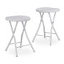 Set of 2 folding chairs 45x32.5x29cm., white