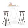 Set of 2 folding chairs 80x32.5x29cm., dark brown