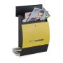 Mailbox 45x35x11cm., black/yellow