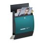 Mailbox 45x35x11cm., black/green