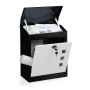 Mailbox with 3 compartments 53x43.5x26cm., black/white