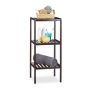Bathroom shelf with 3 shelves 80x34.5x33cm., dark brown