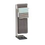 Towel rack 84x34x30cm., dark gray/silver color