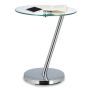 Transparent coffee table 52x45x45cm., silver color
