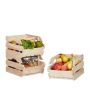 Set of 3 boxes 20x27.5x38cm., light brown