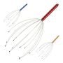 Head massager 24.5x10cm., red/silver color