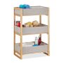 Bathroom shelf 75x46.5x31.5cm., light brown/gray