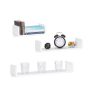 Set of 3 wall shelves, white