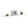 Living room wall shelf 3.5x80x10cm., white
