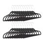 Clothes hangers 20pcs, black/silver color
