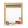 Hanging mirror 61x53x15cm., light brown