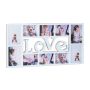 Collage of 10 photos 36.5x72x2cm., white