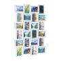 Collage of 24 photos 59x86x2.5cm., white