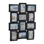 Collage of 12 photos 60.5x47.5x3.5cm., black color