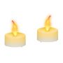 Set of 2 LED candles 4.5x3.5x3.5cm., white color
