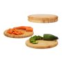 Set of 4 cutting boards 2x30x30cm., light brown
