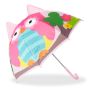 Umbrella "Owl" 59x8x6cm., pink/blue/green colors