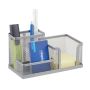 Writing instrument organizer 10x18.5x9.5 cm., silver color