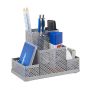 Writing instrument organizer 11x16x8 cm., silver color