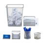 Set of 6 writing implement organizers, silver