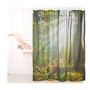 Shower curtain 180x180x0.1cm., brown/green