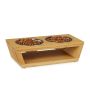 Double bowl 10.5x35.5x18cm., light brown/silver color