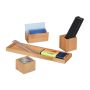 Set of 4 writing implement organizers, light brown
