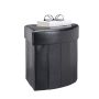 Folding seat with hinged lid 38x38x38cm., black