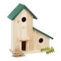 Birdhouse 30.5x26x12cm., light brown/dark green