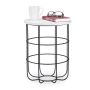 Side table 45x35cm., black/white