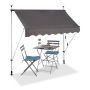 Automatic retractable awning 200x120cm., dark gray/white/black