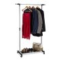 Clothes rack with wheels 162x151x50cm., silver/black