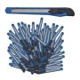 Set of 100 construction knives 1x1.8x13cm., blue/black/silver