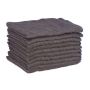 Set of 10 microfiber cloths 40x30cm., dark gray