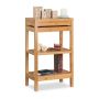 Bathroom shelf with 2 shelves 76.5x46x29.5cm., light brown