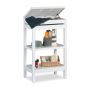 Bathroom shelf with 2 shelves 76.5x46x29.5cm., white