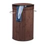 Laundry basket 63x40cm, 65L., dark brown/white