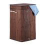 Laundry basket 63x36x36cm, 70L., brown/white