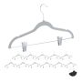 Clothes and trouser hangers 12 pcs., gray/silver color