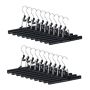 Trouser hangers 20pcs, black/silver color