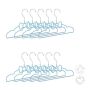 Clothes hangers 10pcs, blue/silver color