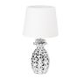 Table lamp 47x25cm., white/silver color