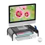 Monitor stand with drawer 15x51x30cm., black