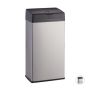 Trash can 36x18x11cm, 6L., black/silver color