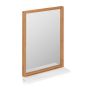 Hanging mirror 54.5x38x12cm., light brown/silver color