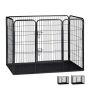 Dog pen with floor 90x125x78cm., black