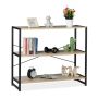 Living room shelf 80x95x35cm., light brown/black
