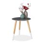Side table 40.5x40cm., light brown/white/black