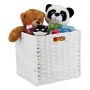 Foldable storage basket 31x32x30cm., white
