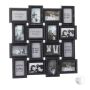 Collage of 16 photos 70x70x2.5cm., black color